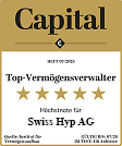 Capital Top-Vermögensverwalter Siegel – Swiss Hyp AG